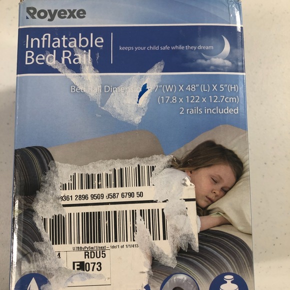 NWT Inflatable Bed Rails Bumper Anti-Fall Assist Guard Protection for Children - Picture 1 of 3